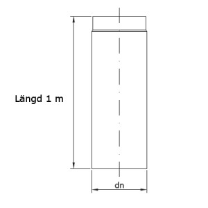Rökrör 150 mm Längd 1 meter