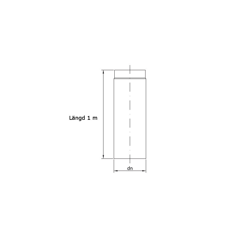 Rökrör 150 mm Längd 1 meter