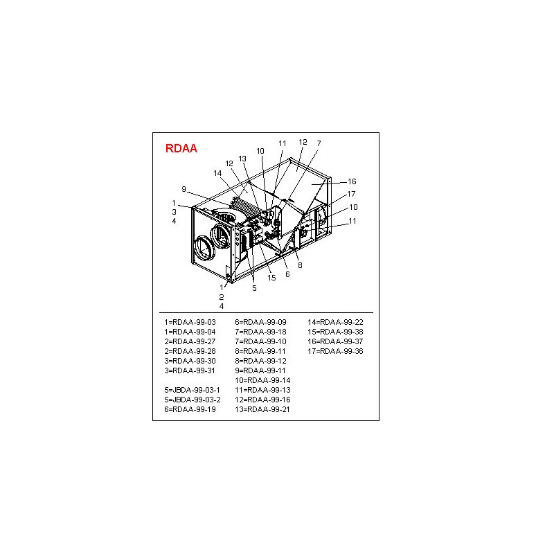 Fläkt Woods RDAA Rexovent Fläktmotor RDAA-99-03