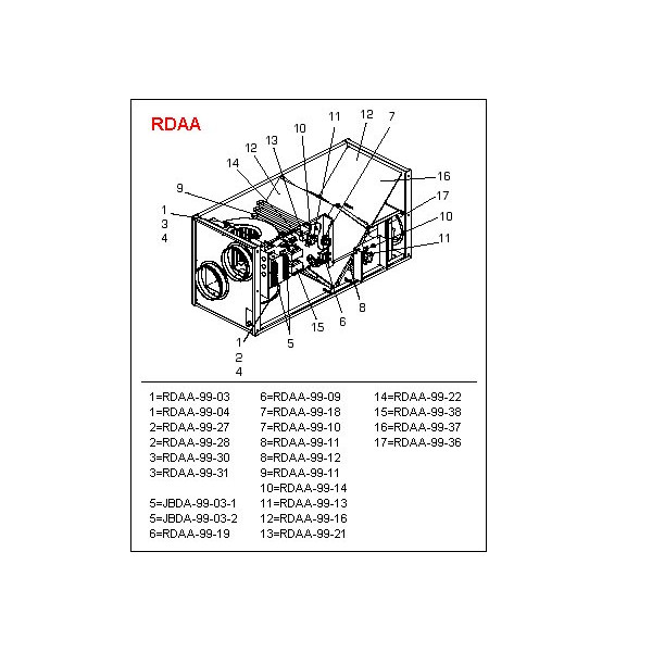 Fläkt Woods RDAA Rexovent Fläktmotor RDAA-99-03