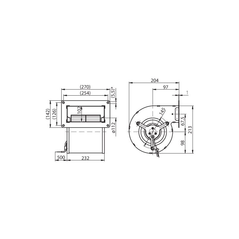 SEBO Induvex 600 Fläktmotor