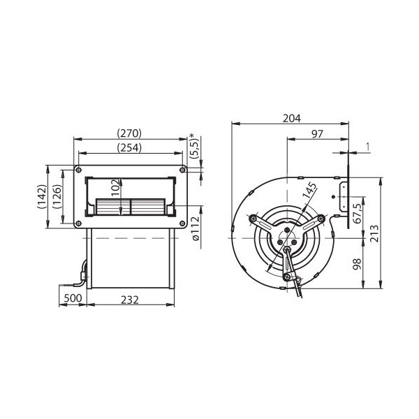 SEBO Induvex 600 Fläktmotor