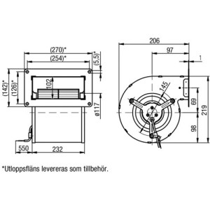 SEBO Induvex 800 Fläktmotor ink Kondensator