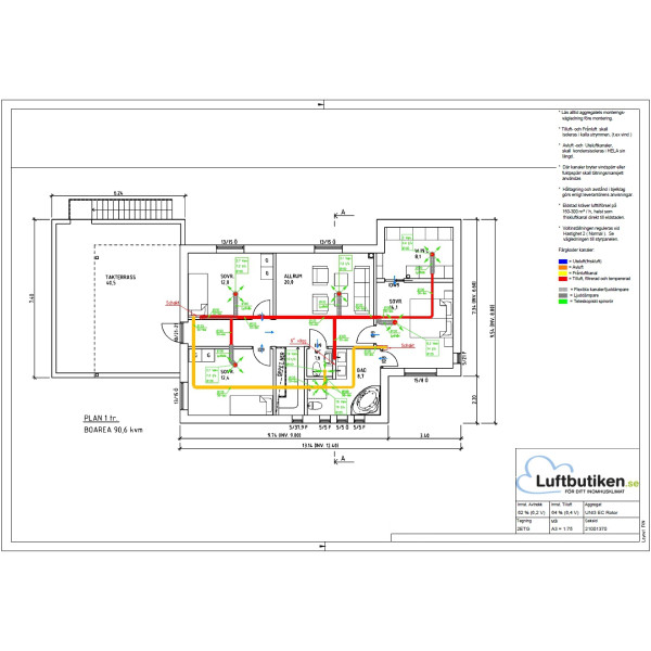 FTX Ventilationspaket -140 m2 (1,5- 3-plan)