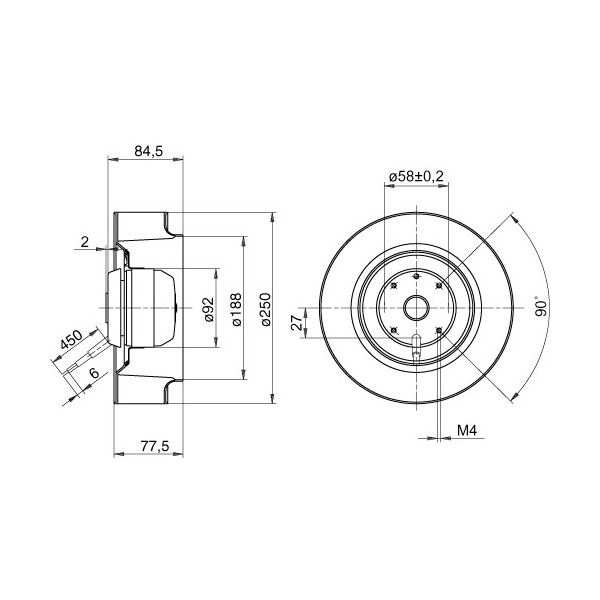 SVAB SVF-7 Fläktmotor 60W