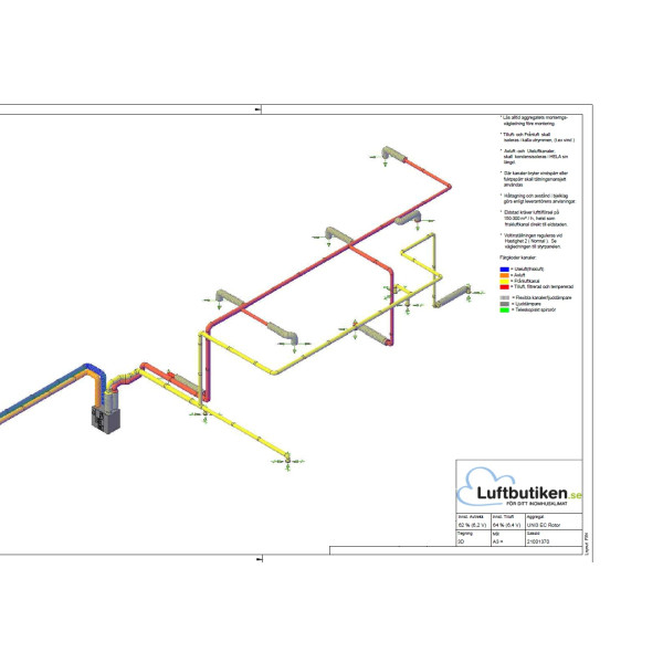 FTX Ventilationspaket -180 m2 (1,5- 3-plan)