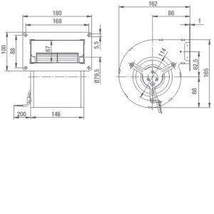 Fläktmotor SVAB SVX-T 190W