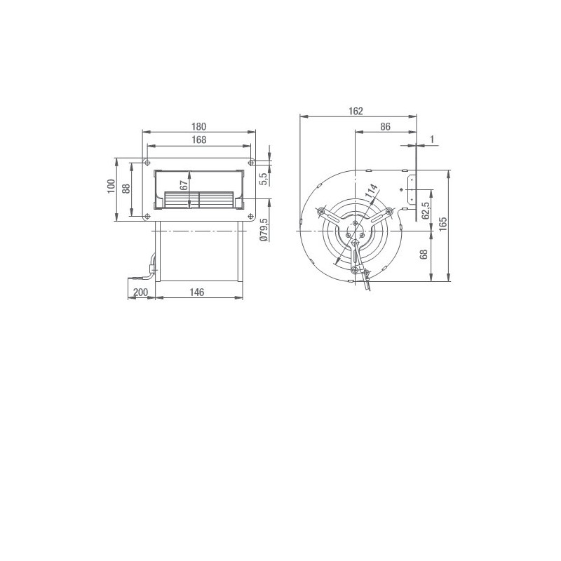 Fläktmotor SVAB SVX-T 190W