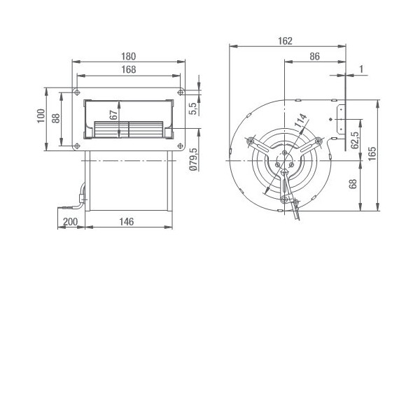 Fläktmotor SVAB SVX-T 190W