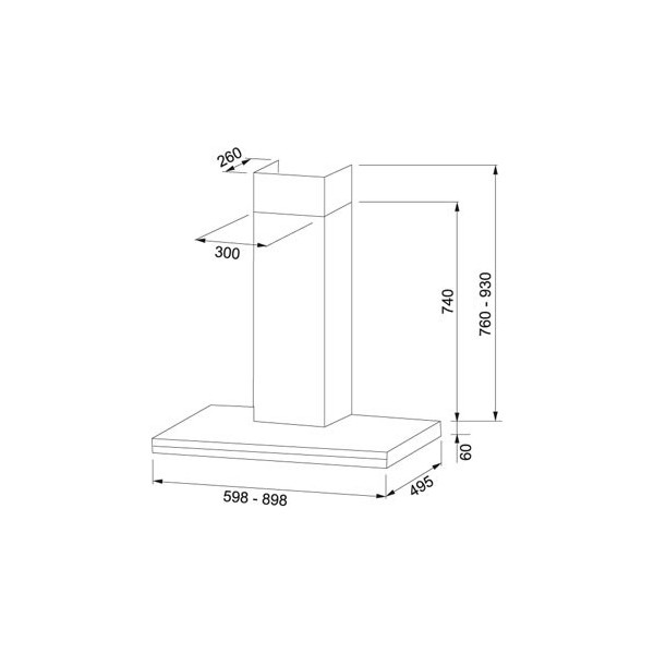 Franke Stil Vitrum 16 90cm Rostfri