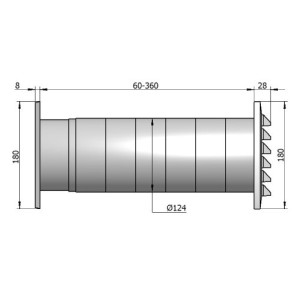 Friskluftsventil 125mm komplett