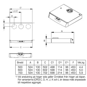 FläktWoods CPDC Vit 60cm Vä till RDKG