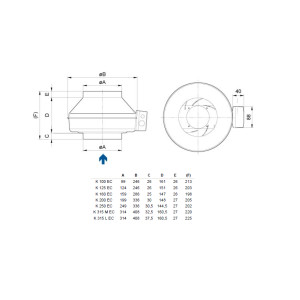 Systemair K 100 EC Kanalfläkt