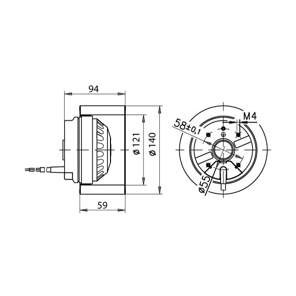 Fläktmotor R2E140-AI28-33 FTX aggregat Husqvarna Reginair