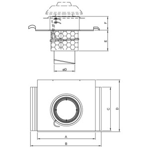 Systemair TOB 125-160 Takgenomföring röd