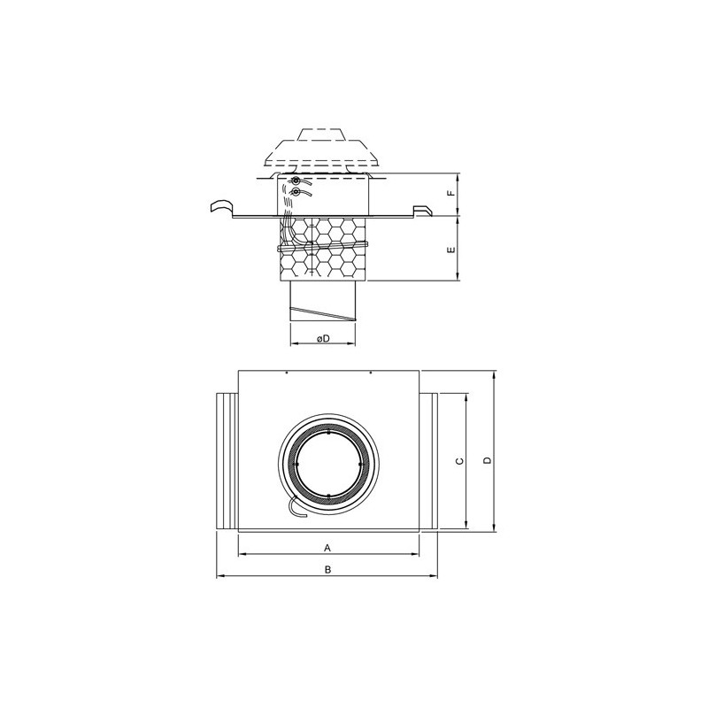 Systemair TOB 125-160 Takgenomföring röd