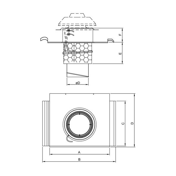 Systemair TOB 125-160 Takgenomföring röd