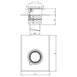 Systemair TOS 125-160 Takgenomföring röd