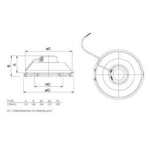 Systemair TFSR 125 XL Takfläkt röd