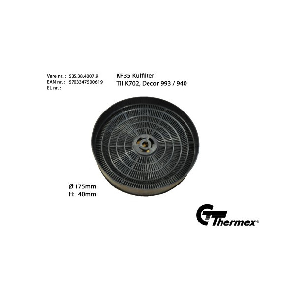 Thermex Kolfilter KF35 till York/Manchester