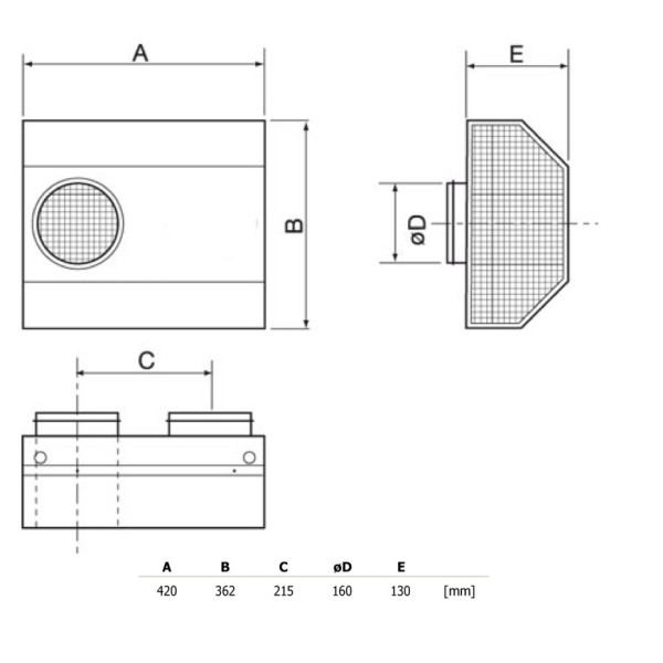 Systemair CVVX 160 Kombidon Vit