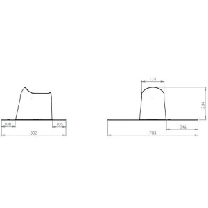 Vilpe Takgenomföring med krage av EPDM-gummi