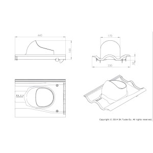 Vilpe Genomföringssats btg. pannna Tegelröd