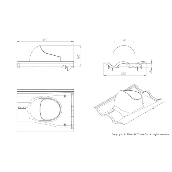 Vilpe Genomföringssats btg. pannna Tegelröd
