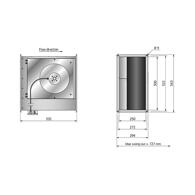 RKB 500x250 A1 Kanalfläkt