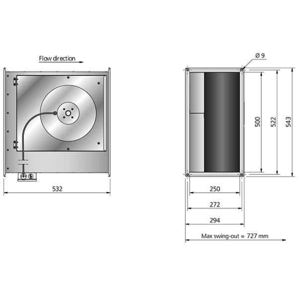 RKB 500x250 A1 Kanalfläkt