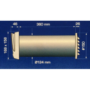 Fresh TL80F-dBS ljudreducerande väggventil