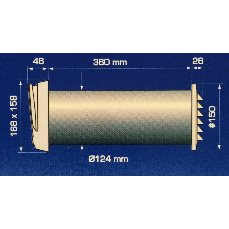 Fresh TL80F-dBS ljudreducerande väggventil