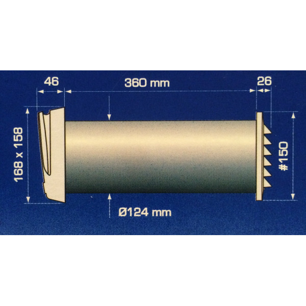 Fresh TL80F-dBS ljudreducerande väggventil