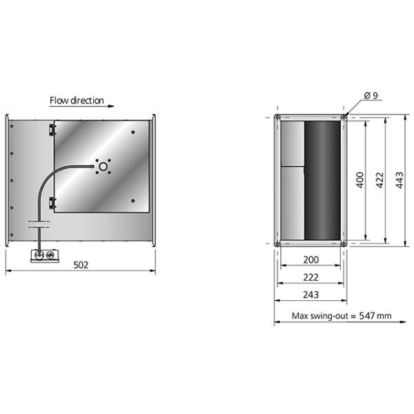 RKB 400x200 B1 ErP Kanalfläkt