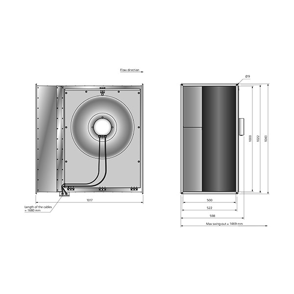 RKB 1000x500 B3 EC Kanalfläkt