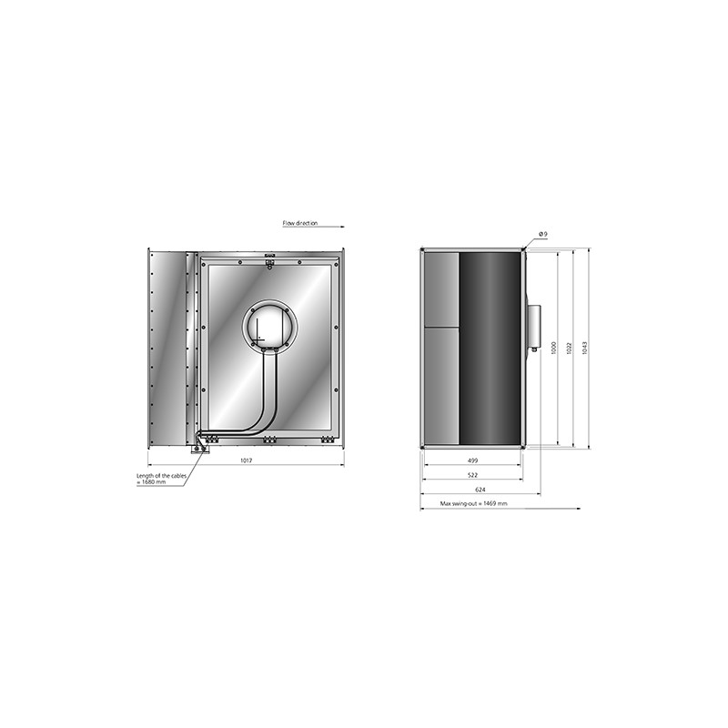 RKB 1000x500 F3 EC Kanalfläkt