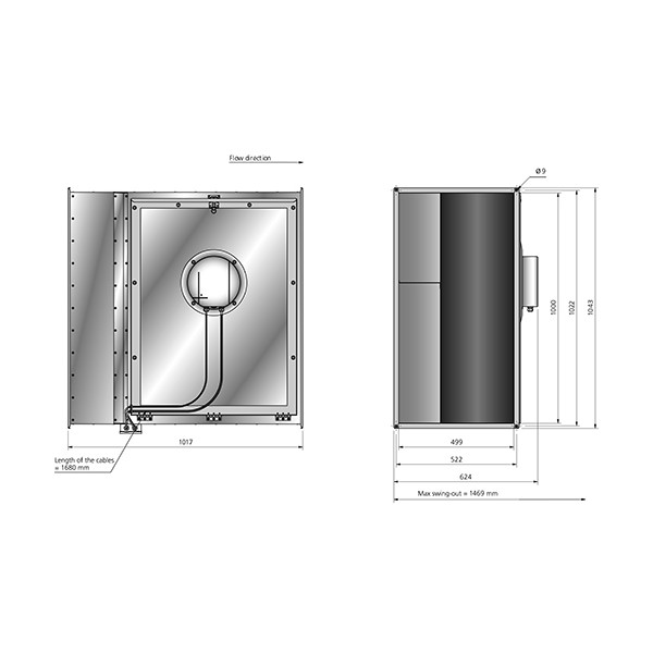 RKB 1000x500 F3 EC Kanalfläkt