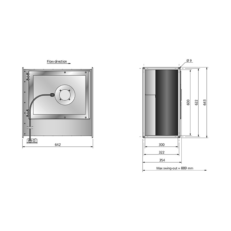 RKB 600x300 B3 ErP Kanalfläkt