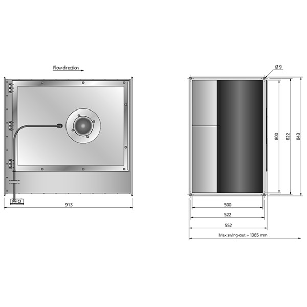 RKB 800x500 E3 ErP Kanalfläkt