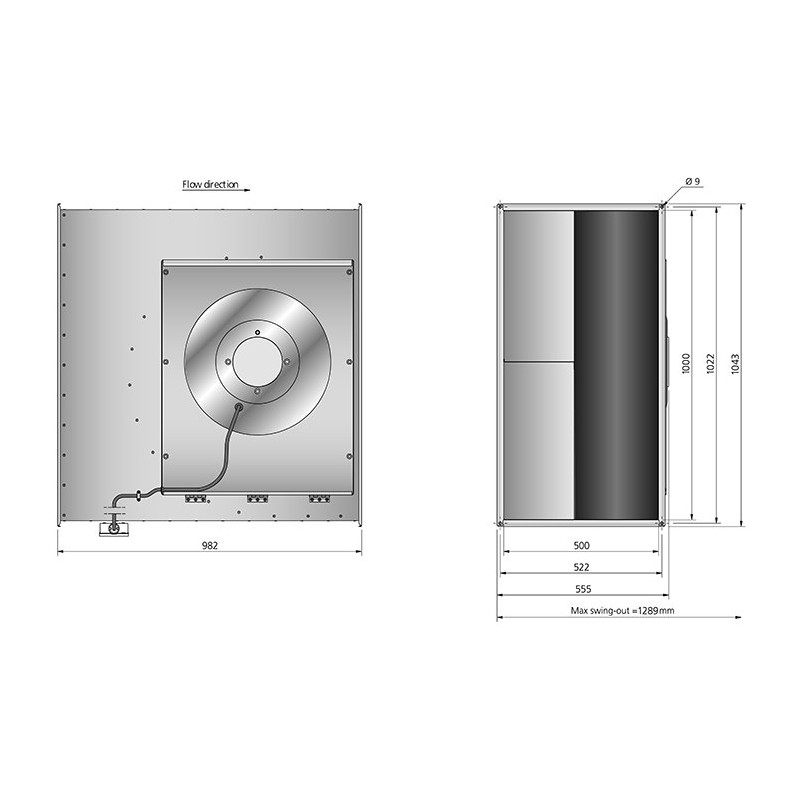 RK 1000x500 G3 ErP Kanalfläkt