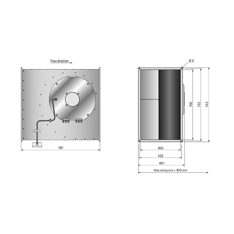 RK 700x400 A3 ErP Kanalfläkt