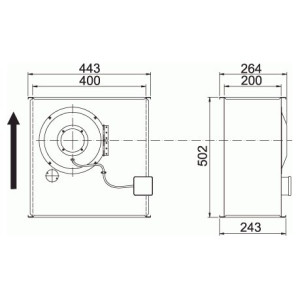 RK 400x200 C3 ErP Kanalfläkt