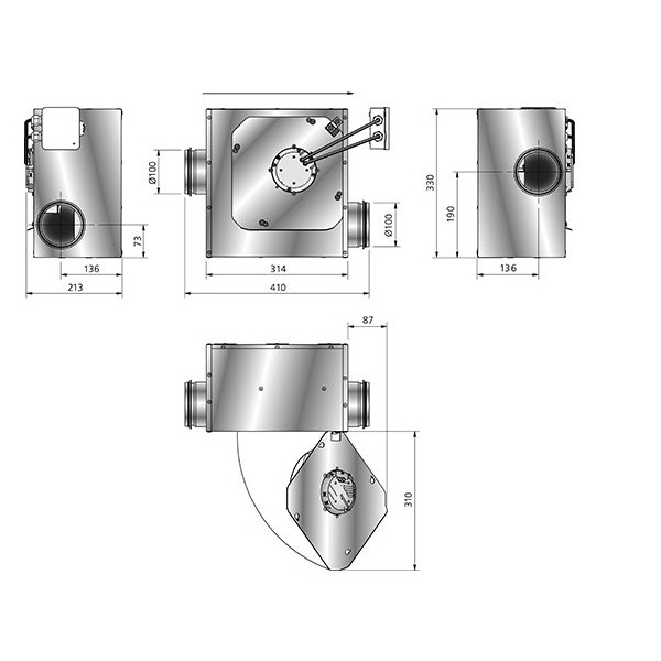 LPKB Silent 125 C1 Kanalfläkt