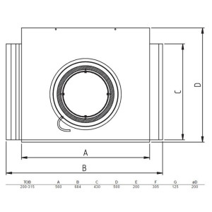 Systemair TOB 200-315 Profil Grå 200mm