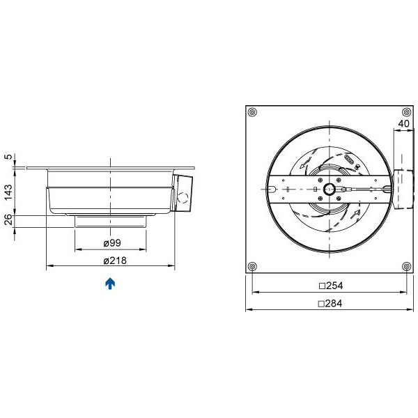 Systemair KV 100 XL sileo Väggfläkt