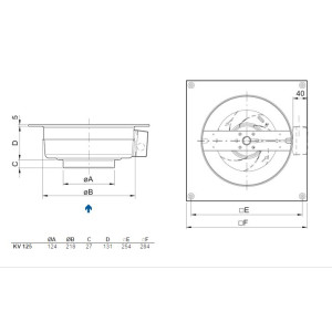 Systemair KV 125 M sileo Väggfläkt