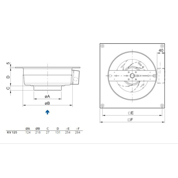 Systemair KV 125 M sileo Väggfläkt