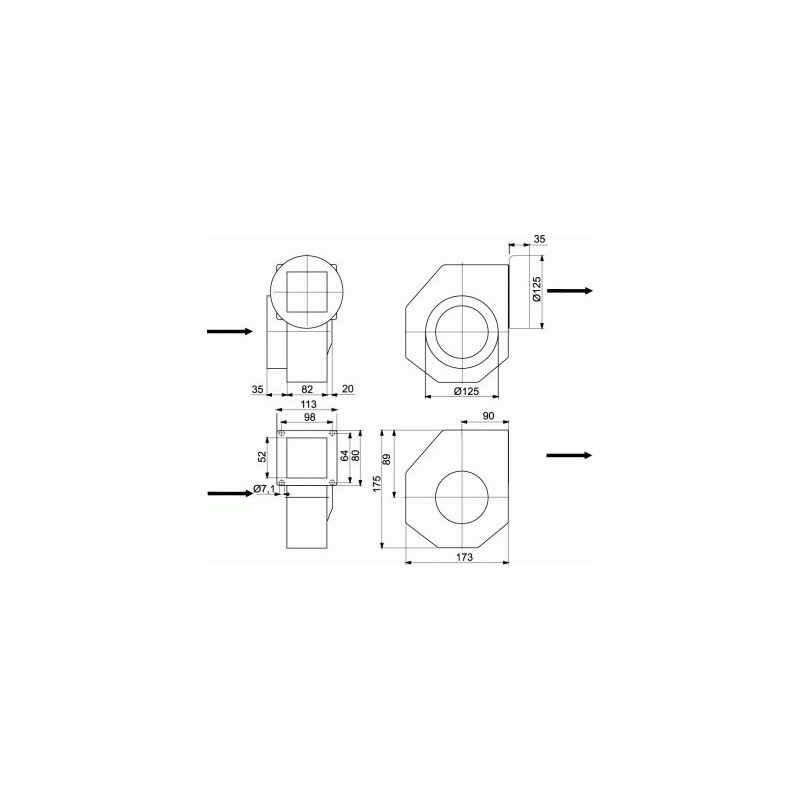 Östberg RFE 120 M Radialfläkt