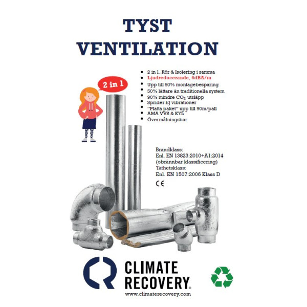 CR Böj 90 160 isolerad ventilationsböj