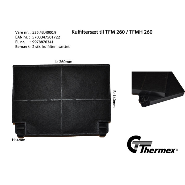 Thermex TFM 260 Kolfilter